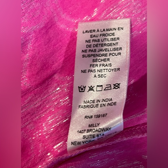 Milly Cabana Wendy Lurex Jacquard Skort Pink Size M NWT - Picture 8 of 9